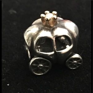 Pandora Royal Carriage Sterling Silver, 14k, pearl